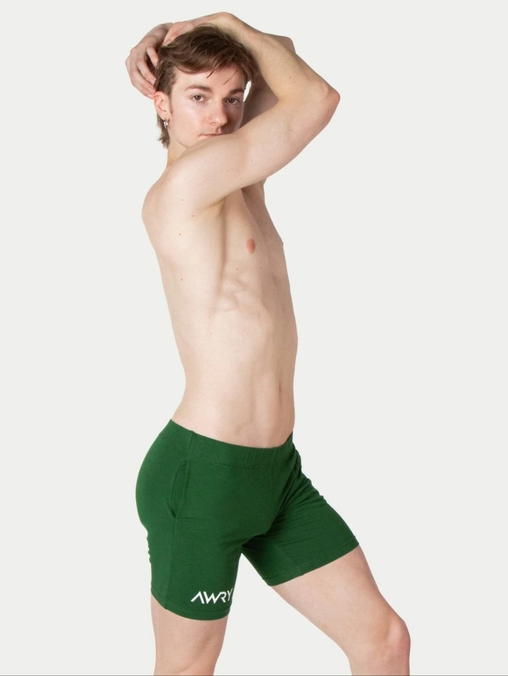 Awry men's FLOW Shorts GREEN - Picture 3 of 3